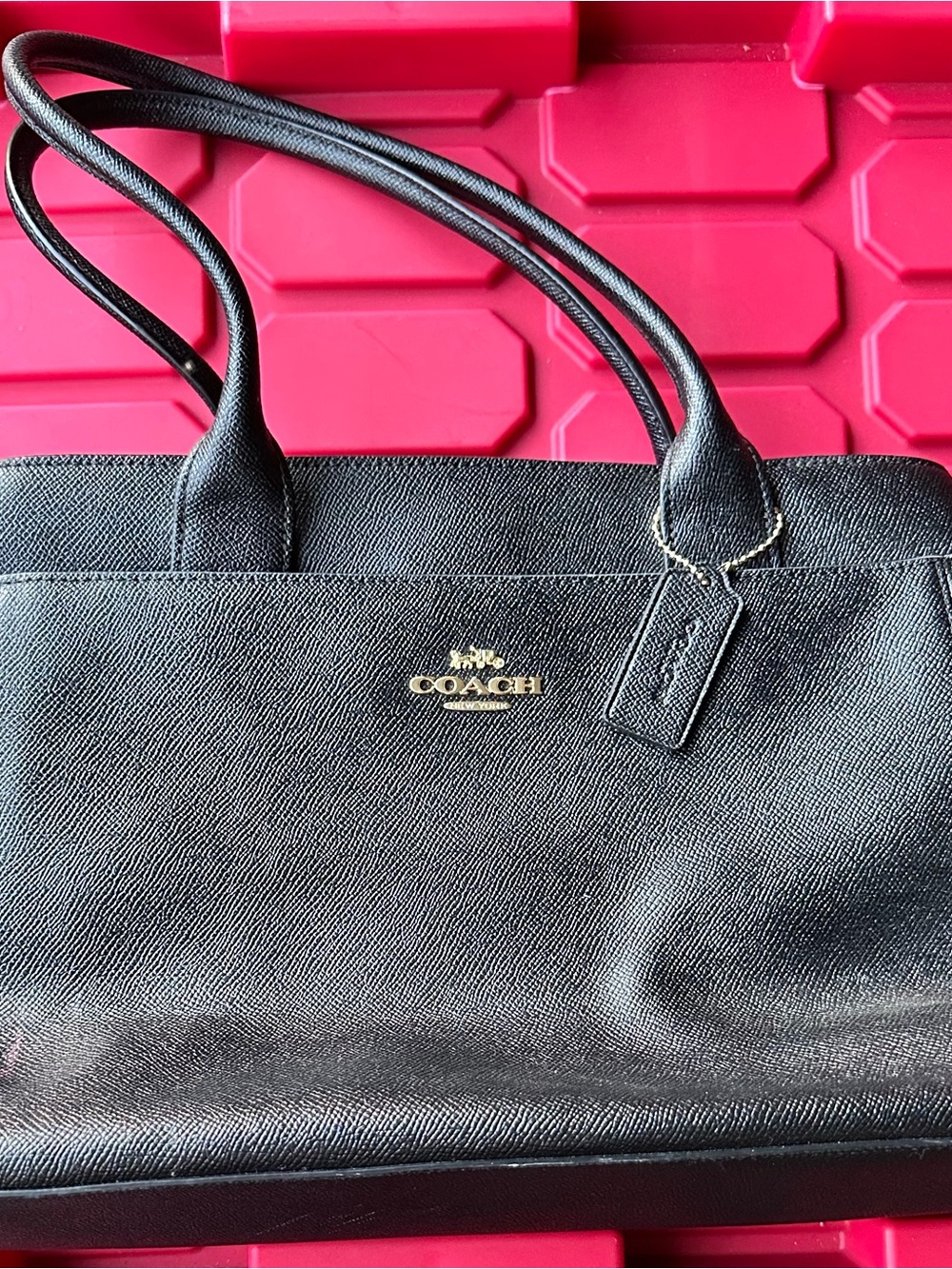 Coach Black Leather Casey Tote - Picture 5 of 9